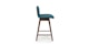 Sede Peacock Blue Walnut Swivel Counter Stool - Gallery View 3 of 11.