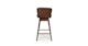 Sede Peacock Blue Walnut Swivel Counter Stool - Gallery View 4 of 11.