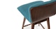 Sede Peacock Blue Walnut Swivel Counter Stool - Gallery View 6 of 11.