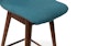 Sede Peacock Blue Walnut Swivel Counter Stool - Gallery View 7 of 11.