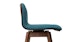 Sede Peacock Blue Walnut Swivel Counter Stool - Gallery View 5 of 11.