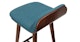Sede Peacock Blue Walnut Counter Stool - Gallery View 7 of 12.