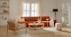 Beta Rowan Orange Modular Sofa - Gallery View 2 of 9.