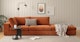 Beta Rowan Orange Ottoman - Gallery View 2 of 7.