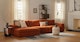 Beta Rowan Orange Left Chaise Sectional - Gallery View 2 of 15.
