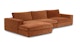 Beta Rowan Orange Left Chaise Sectional - Gallery View 3 of 15.