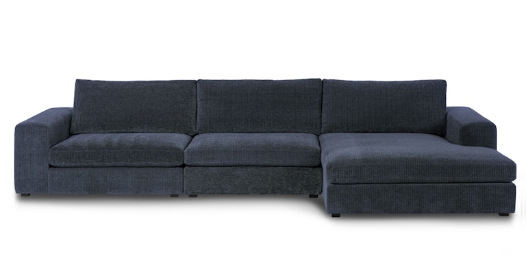 Beta Atlas Blue Right Chaise Sectional - Primary View 1 of 13 (Open Fullscreen View).