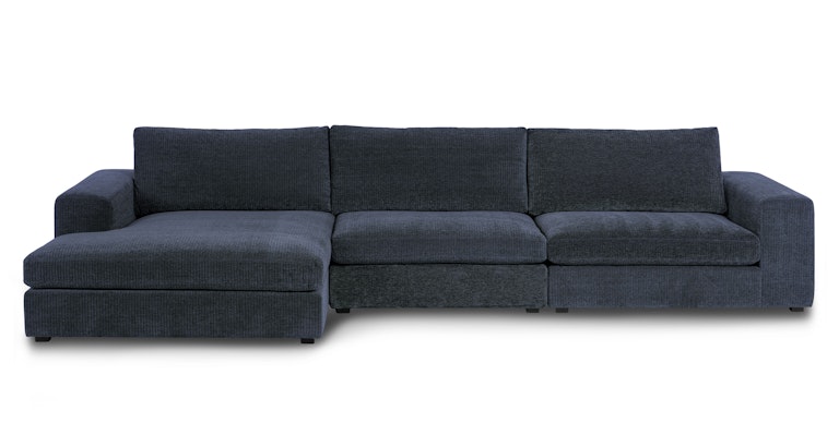 Beta Atlas Blue Left Chaise Sectional - Primary View 1 of 12 (Open Fullscreen View).