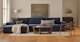 Beta Atlas Blue Left Chaise Sectional - Gallery View 2 of 13.