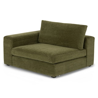 Beta 49" Left Arm Chair Module - Cypress Green
