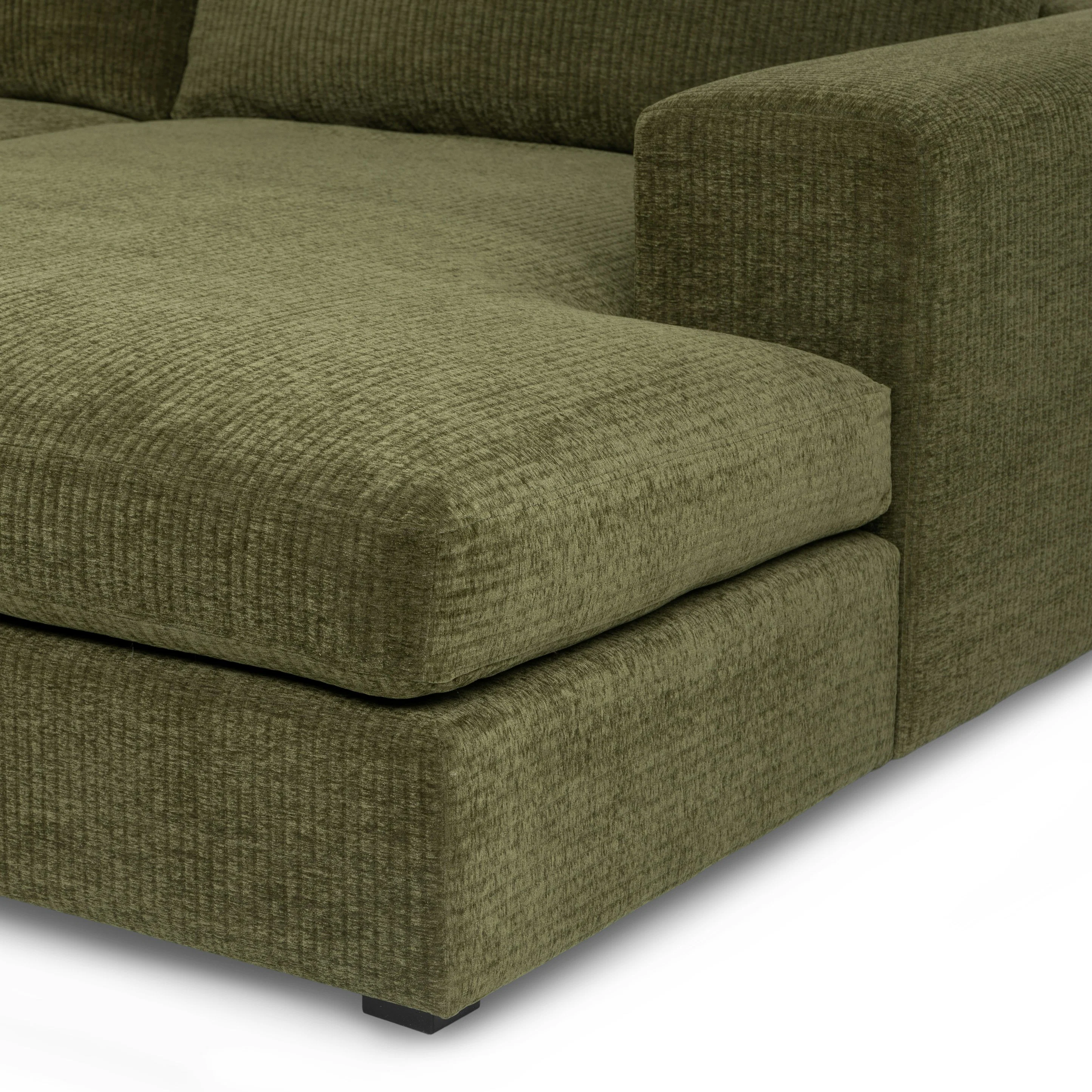 Beta 137.5" Right Modular Chaise Sectional - Cypress Green