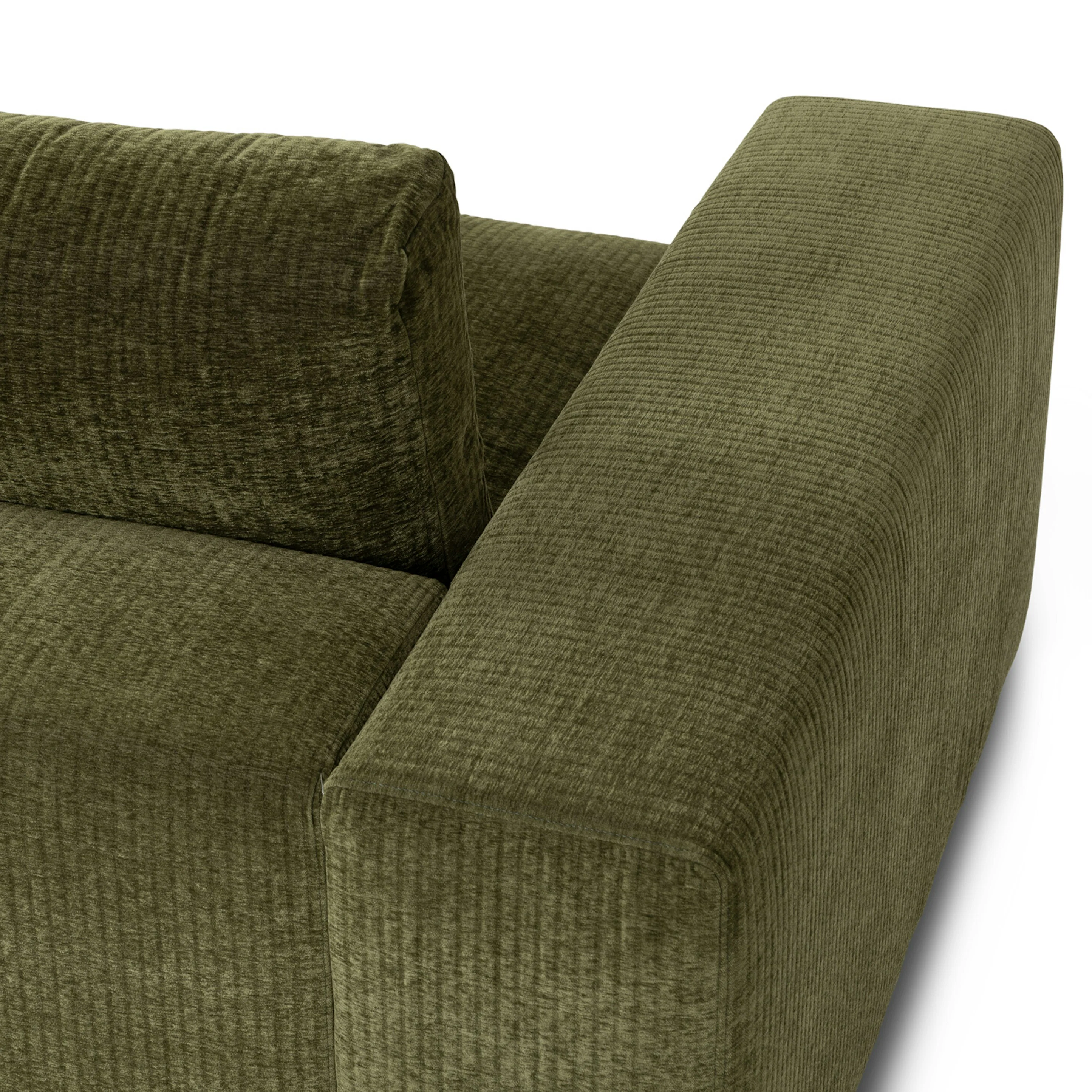 Beta 137.5" Right Modular Chaise Sectional - Cypress Green