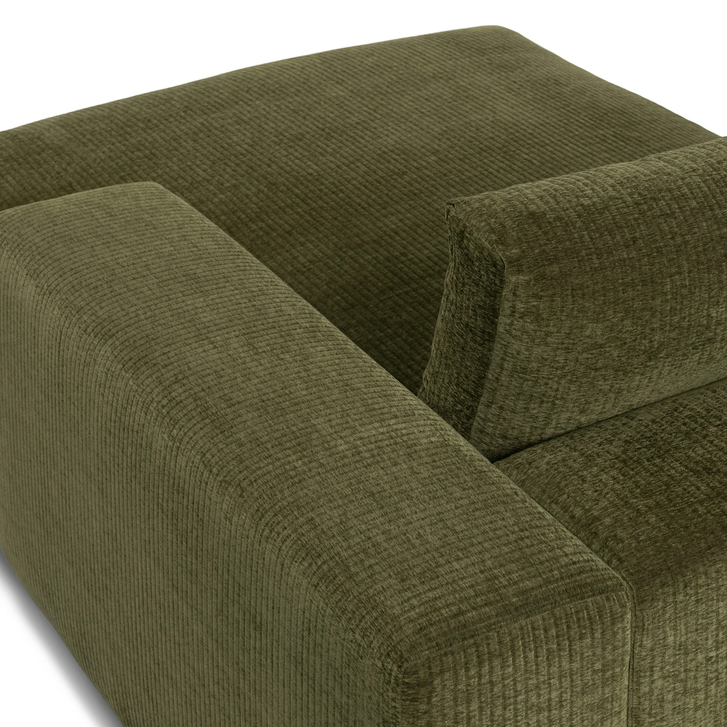 Beta 137.5" Right Modular Chaise Sectional - Cypress Green