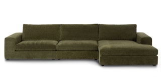 Beta Cypress Green Right Chaise Sectional