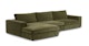 Beta Cypress Green Left Chaise Sectional - Gallery View 3 of 13.