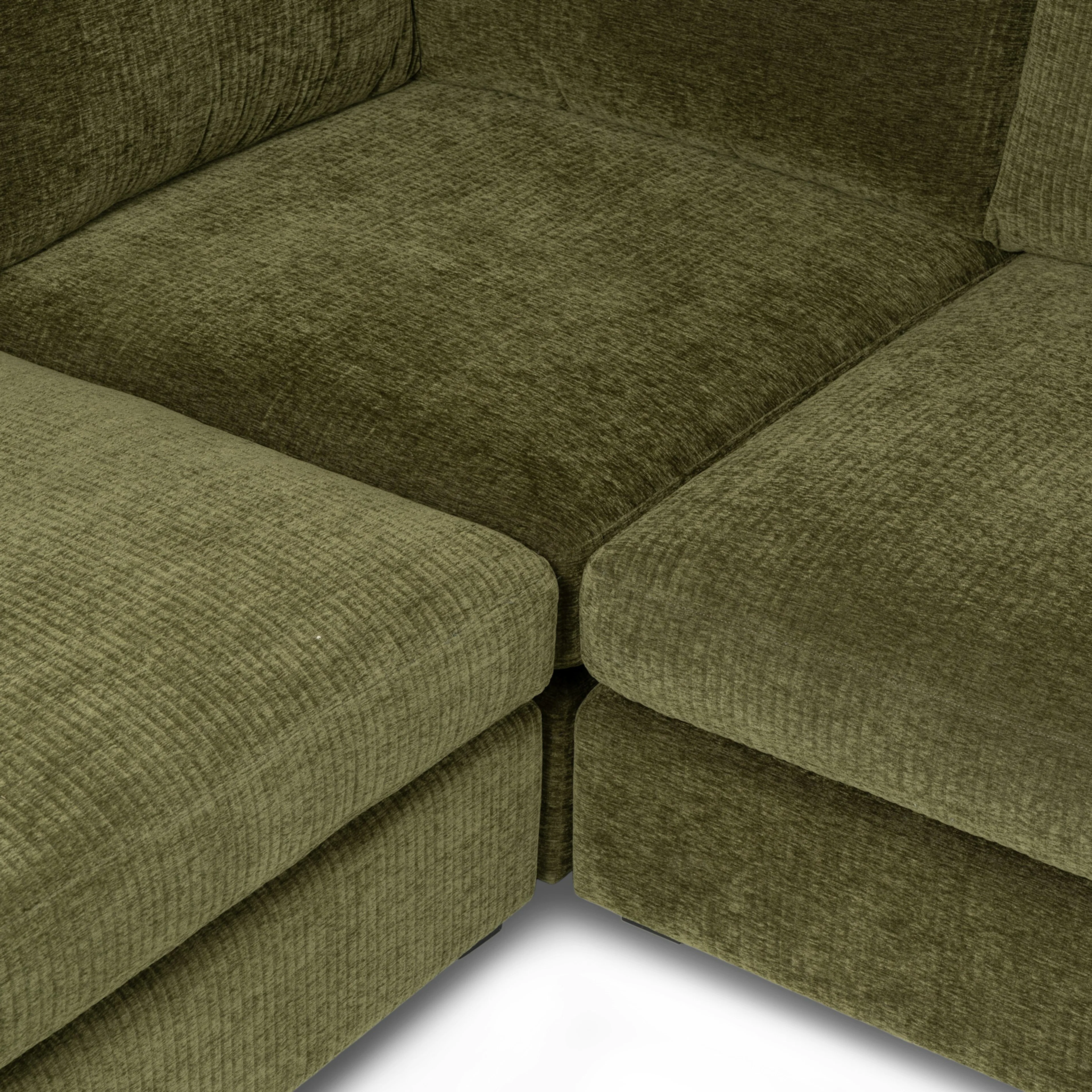 Beta 133.5" Modular Corner Sectional - Cypress Green