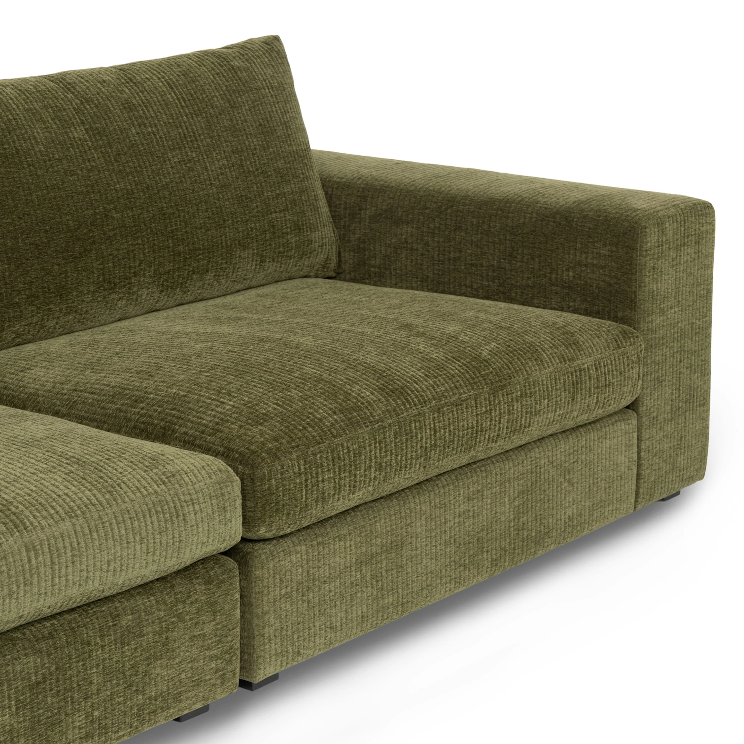 Beta 133.5" Modular Corner Sectional - Cypress Green