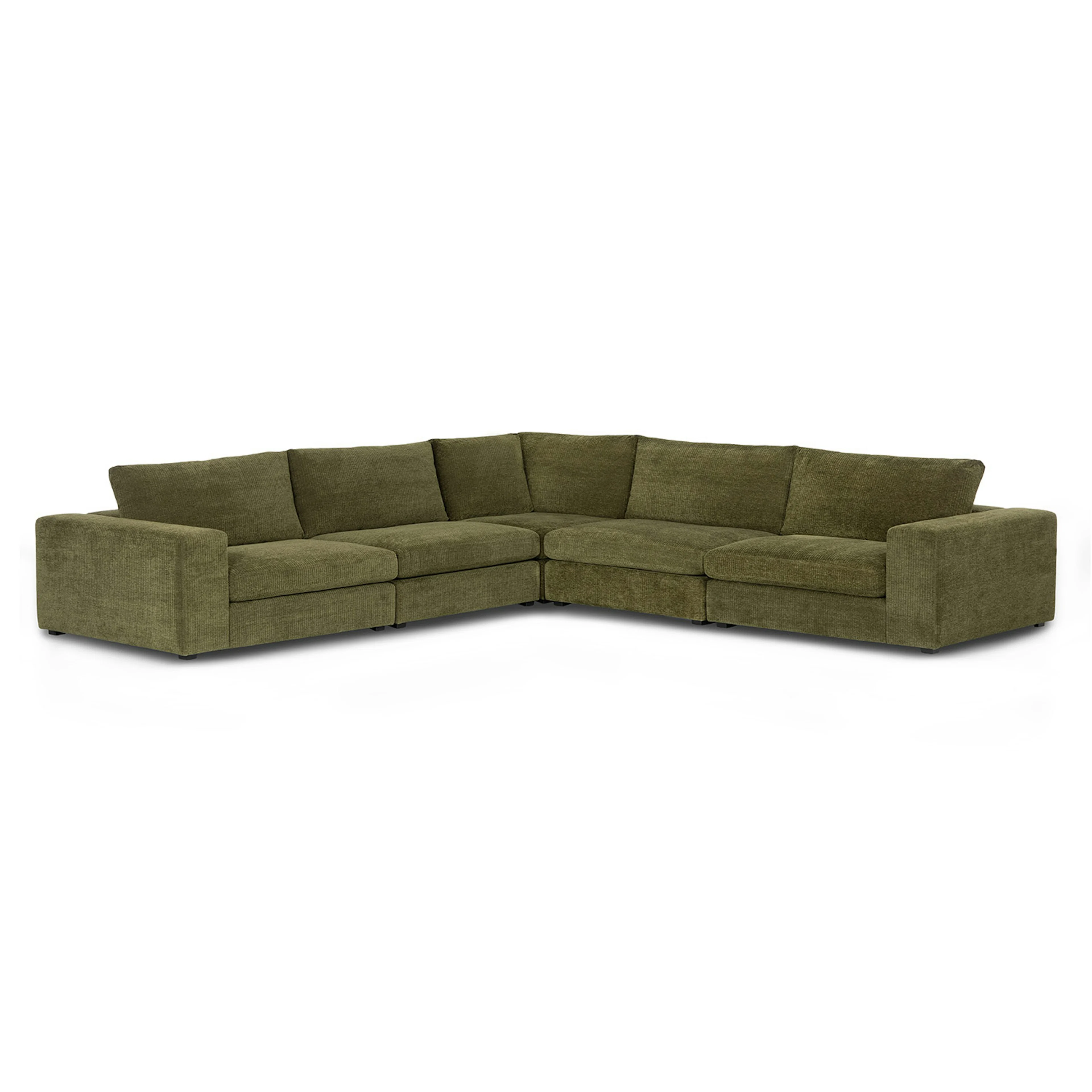 Beta 133.5" Modular Corner Sectional - Cypress Green