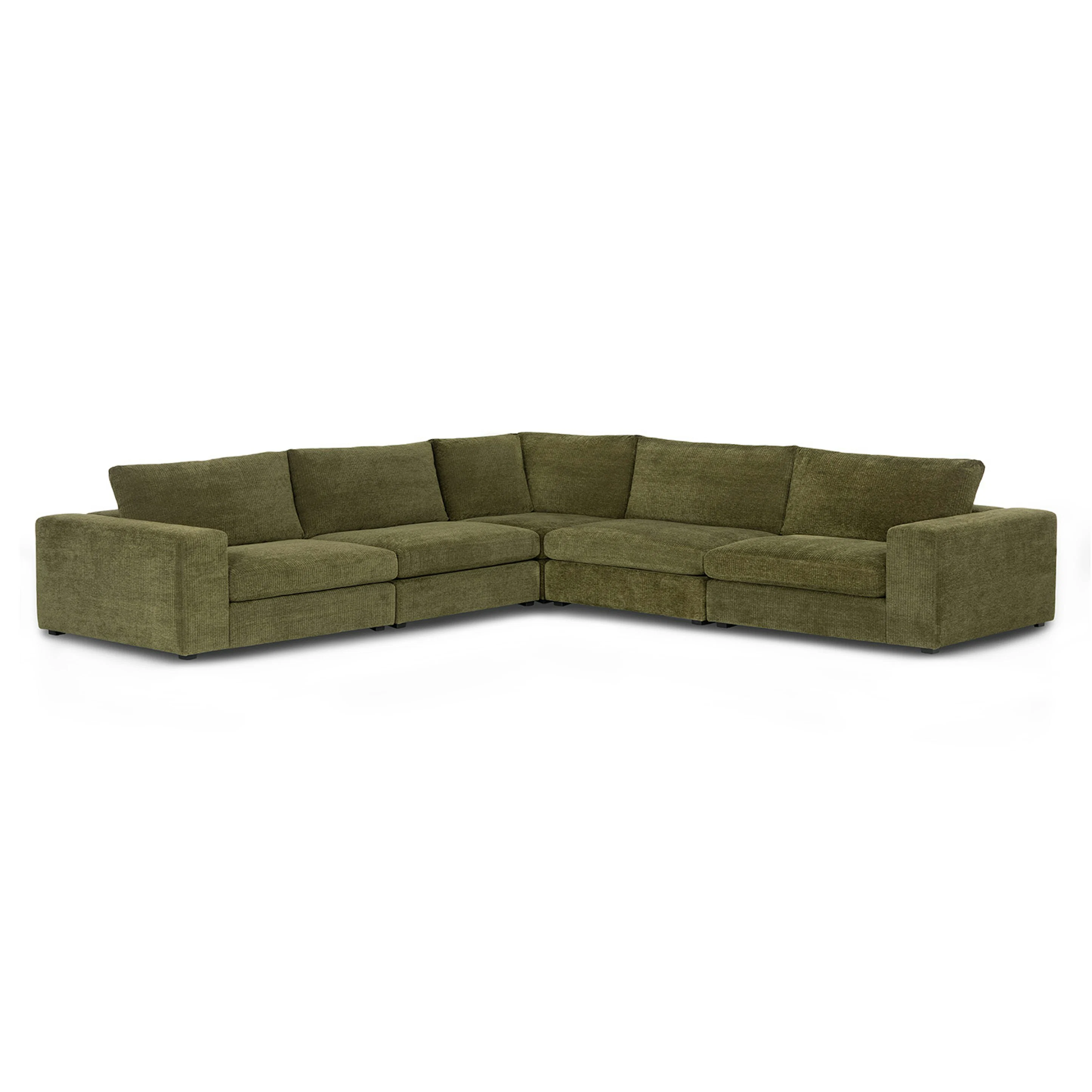 Beta 133.5" Modular Corner Sectional - Cypress Green
