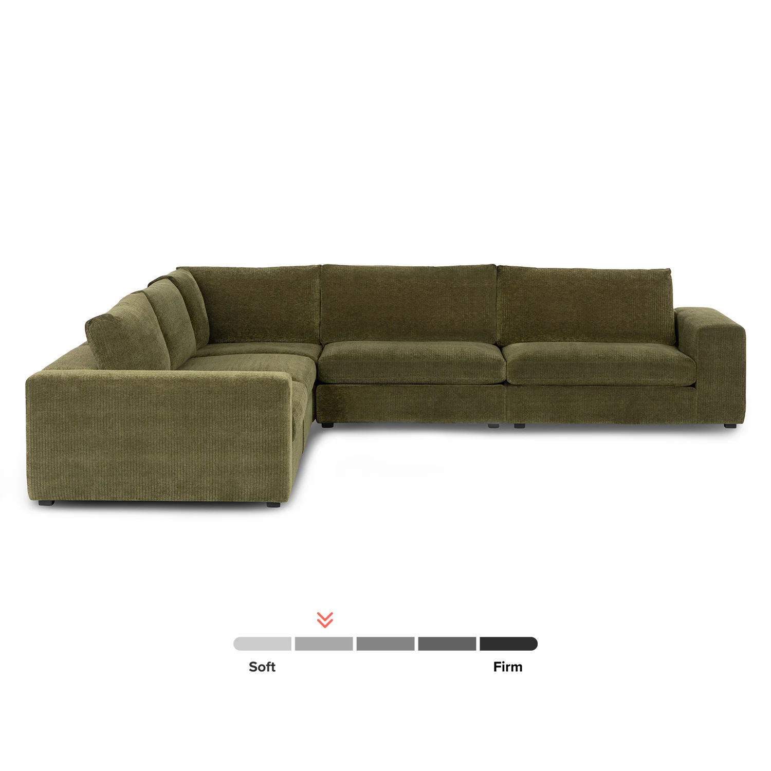 Beta 133.5" Modular Corner Sectional - Cypress Green