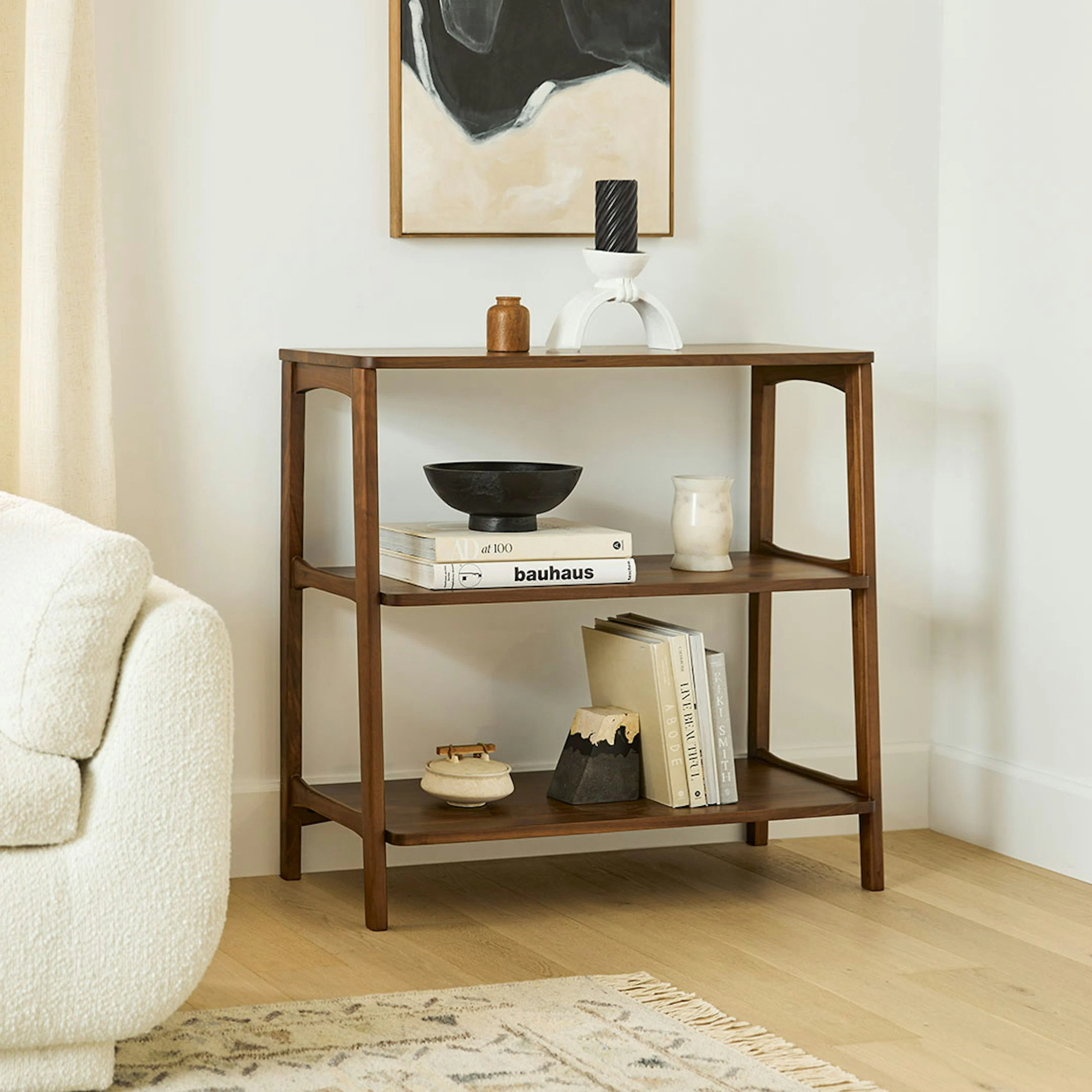 Krossa 36" Shelving Unit, Short - Walnut