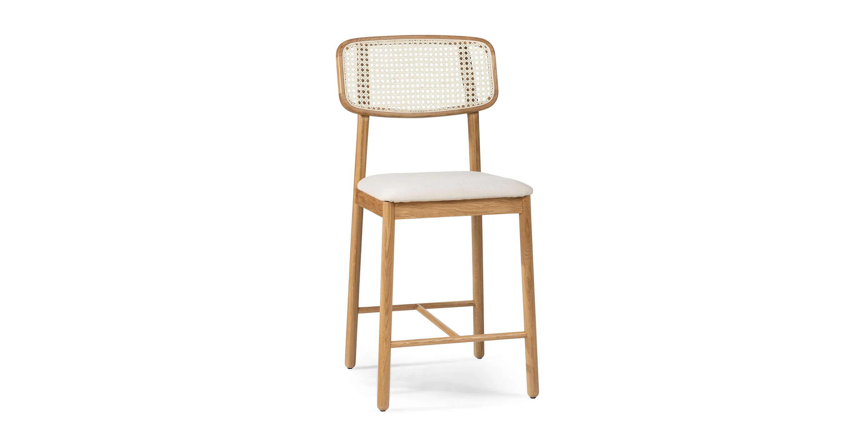 Shop Netro counter stool, vintage white and oak, Qty: 4 from Article on Openhaus