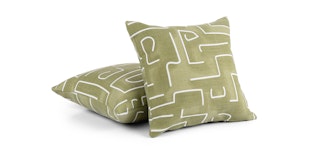 Matze Maze Green Large Pillow Set