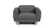 Teybar Carbon Gray Lounge Chair - Gallery View 1 of 12.
