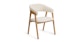 Josra Ivory Bouclé Oak Dining Chair - Gallery View 1 of 10.