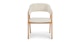 Josra Ivory Bouclé Oak Dining Chair - Gallery View 4 of 12.