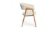 Josra Ivory Bouclé Oak Dining Chair - Gallery View 3 of 10.