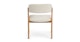 Josra Ivory Bouclé Oak Dining Chair - Gallery View 4 of 10.