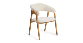 Josra Ivory Bouclé Oak Dining Chair