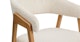 Josra Ivory Bouclé Oak Dining Chair - Gallery View 8 of 13.