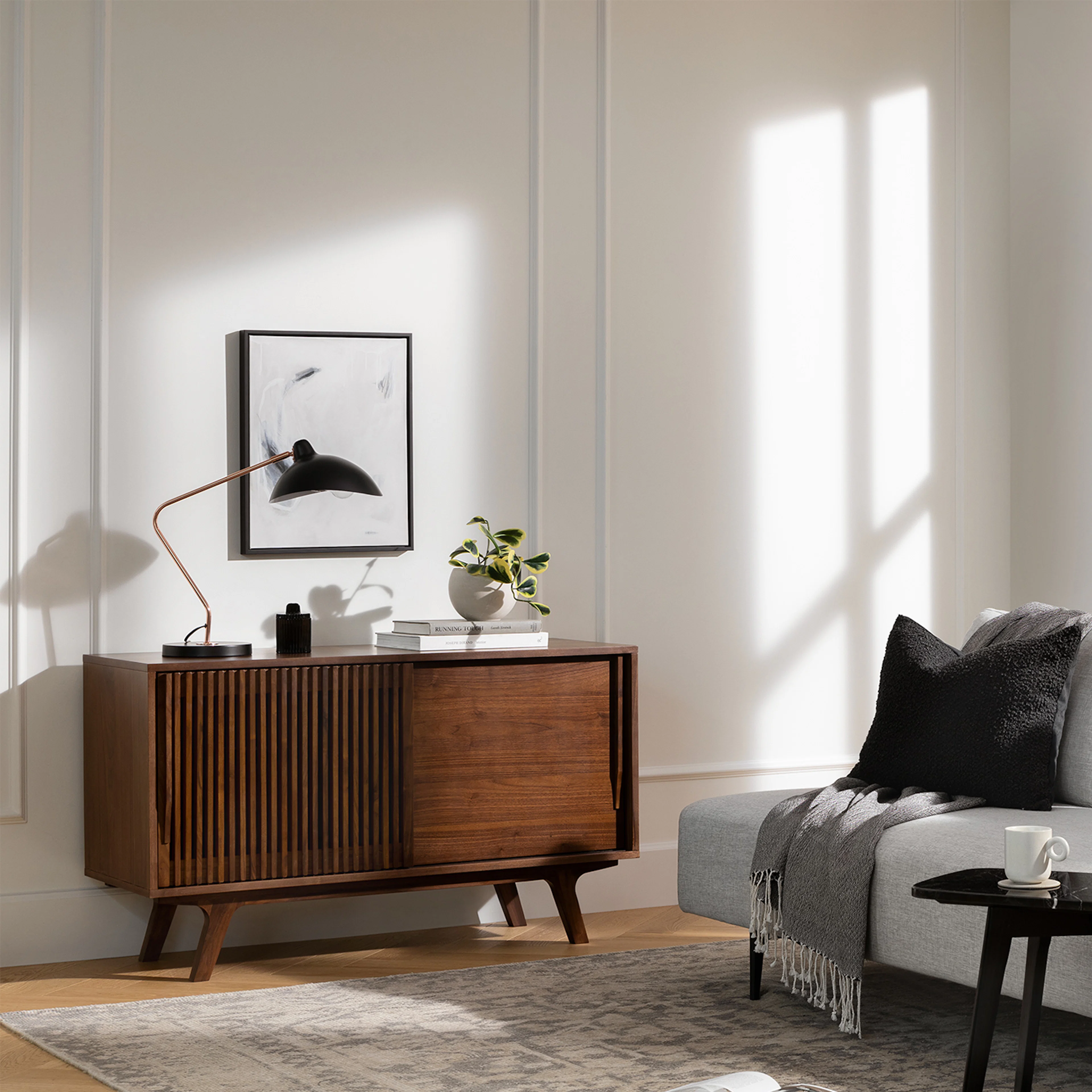 Jokuna 47.5" Walnut Media Unit - Stylish Storage