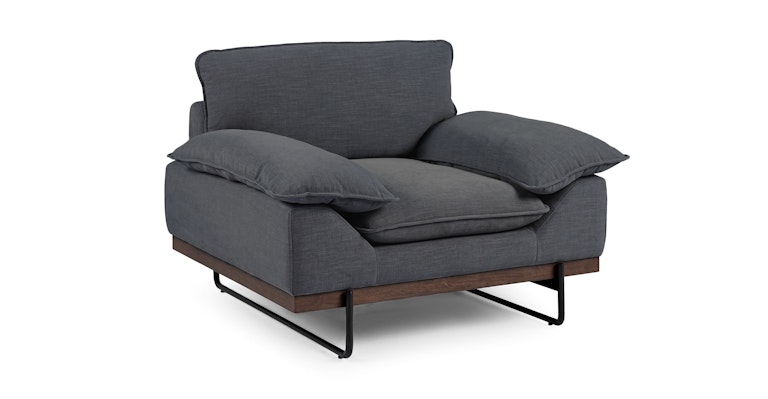 Dahlino Parcel Charcoal Lounge Chair - Primary View 1 of 10 (Open Fullscreen View).