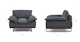 Dahlino Parcel Charcoal Lounge Chair - Gallery View 10 of 10.