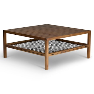 Callais 35.5" Outdoor Coffee Table - Latte Brown