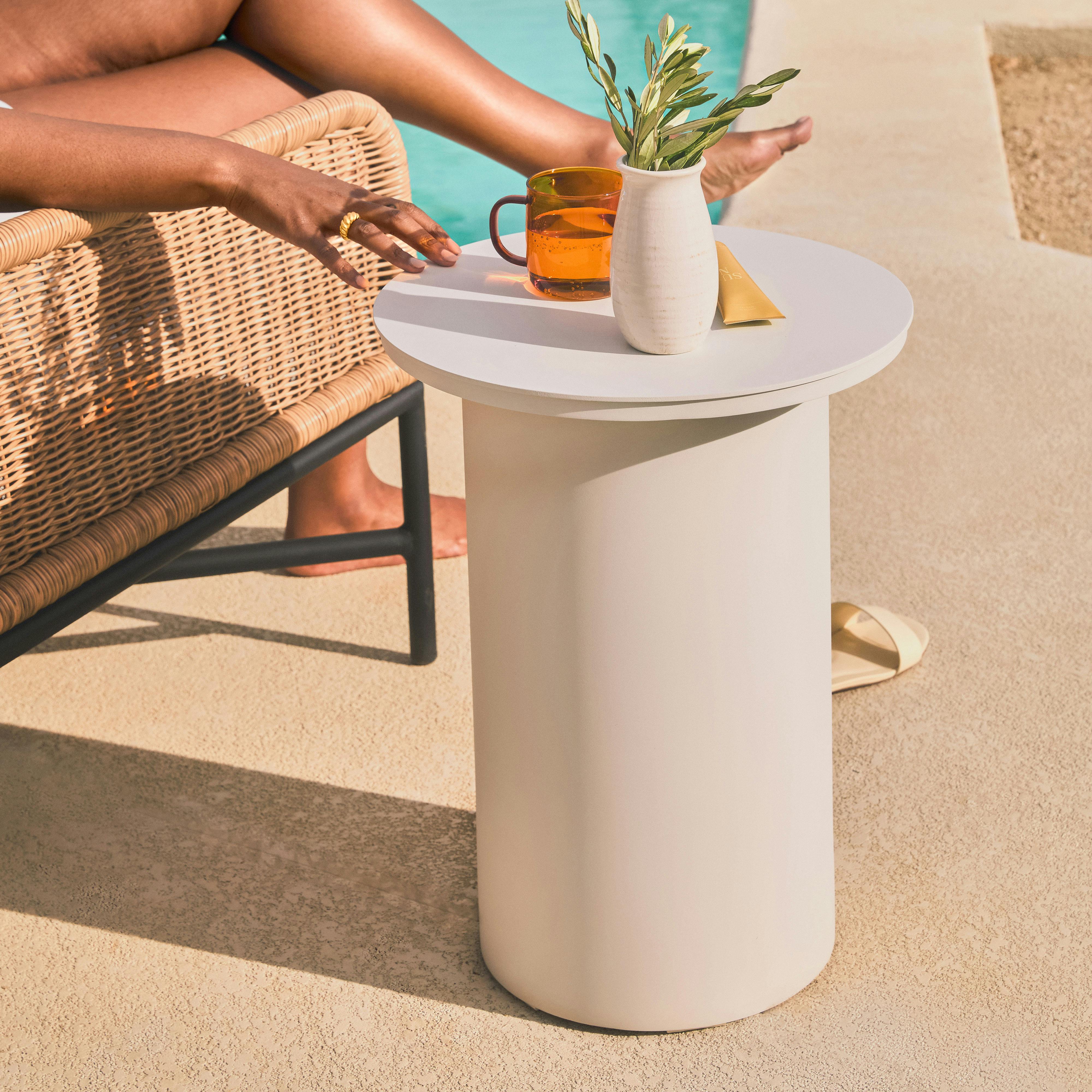 Vardo Outdoor Side Table - Oyster White | Article