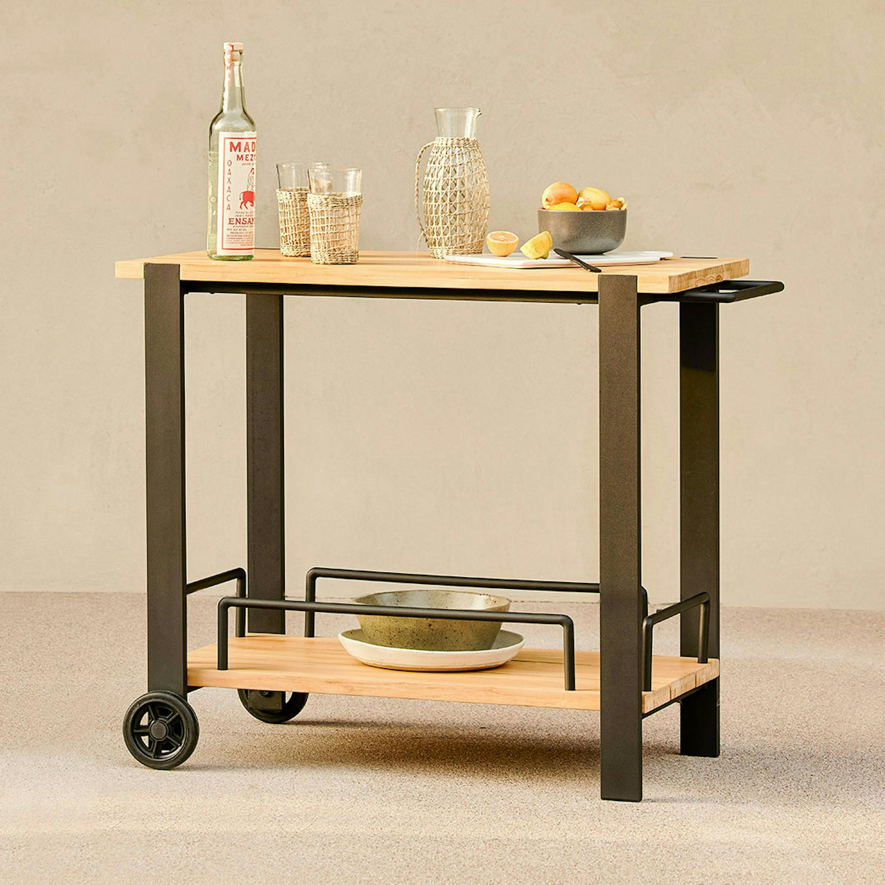 Hulst Outdoor Bar Cart - Teak