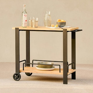 Hulst Outdoor Bar Cart - Teak