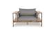 Callais Taupe Gray Lounge Chair - Gallery View 3 of 9.