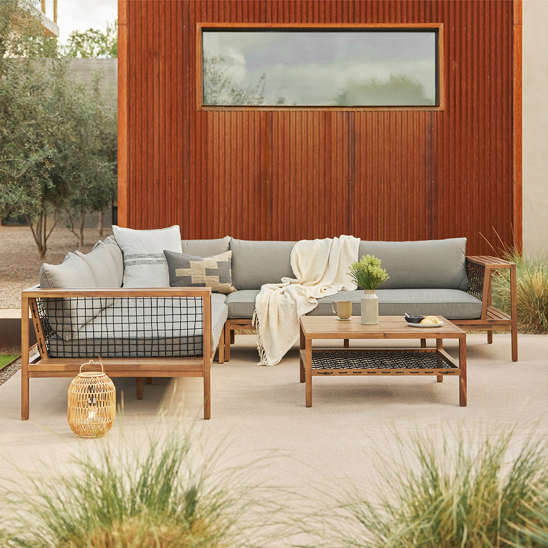Callais 120" Outdoor Sectional - Taupe Gray by Article