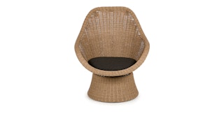 Tenua Linen Brown Swivel Chair