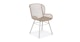 Lobbii Linen Brown Dining Armchair - Gallery View 1 of 11.