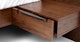 Nera Walnut California King Bed with Nightstands - Gallery View 8 of 16.