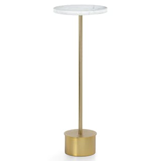 Tarvok Marble Drinks Table - Brass
