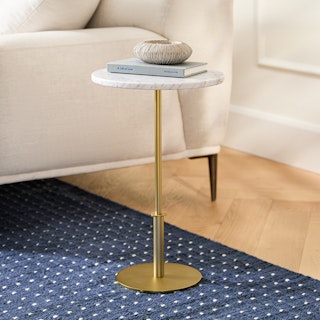 Tarvok Marble Side Table - Brass