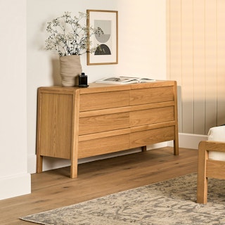 Dalsa Warm Oak 6-Drawer Double Dresser