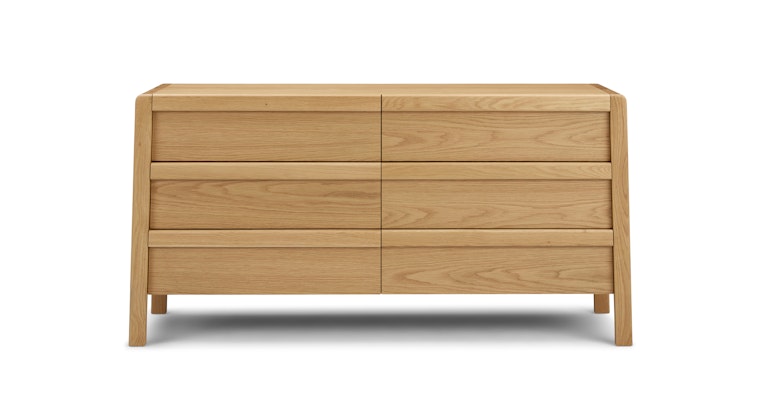 Dalsa Natural Oak 6 Drawer Double Dresser - Primary View 1 of 14 (Open Fullscreen View).